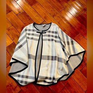 Burberry Plaid Cape with Black Trim